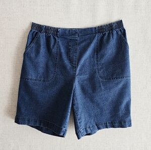 ALLISON DALEY Women Side Hem Detail Blue Jean, Elastic Waistband Pockets